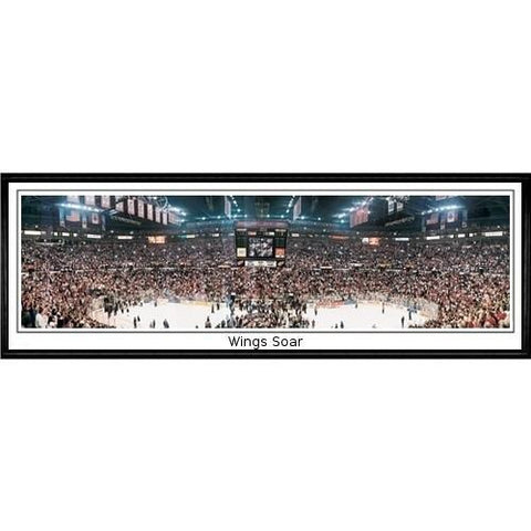 Detroit Red Wings Wings Soar"  - 13.5"x39" Standard Black Frame"