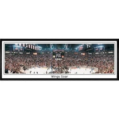 Detroit Red Wings Wings Soar"  - 13.5"x39" Standard Black Frame"