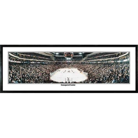 Minnesota Wild Inaugural Game" - 13.5"x39" Standard Black Frame"