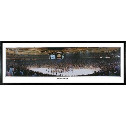 New York Rangers Victory On Ice" - 13.5"x39" Standard Black Frame"