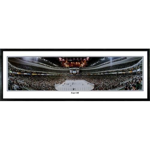 Philadelphia Flyers Face Off" - 13.5"x39" Standard Black Frame"