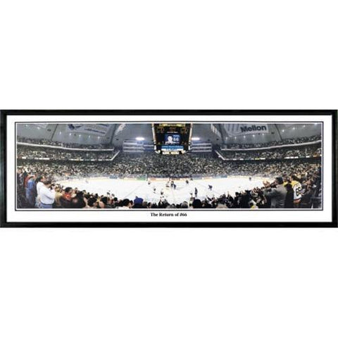 Pittsburgh Penguins Return Of #66"  - 13.5"x39" Standard Black Frame"