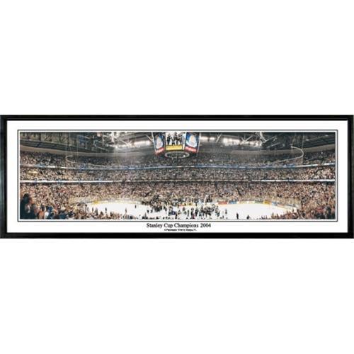 Tampa Bay Lightning Stanley Cup Champions 2004" - 13.5"x39" Standard Black Frame"