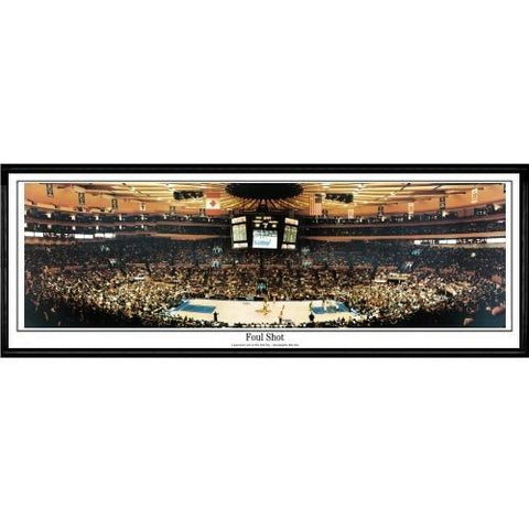 New York Knicks Foul Shot"  - 13.5"x39" Standard Black Frame"