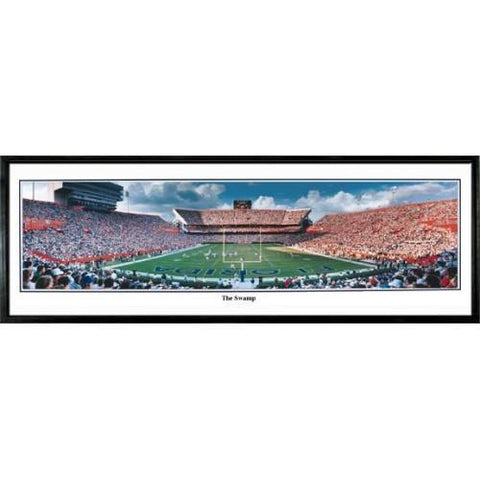 Florida Gators The Swamp" - 13.5"x39" Standard Black Frame"
