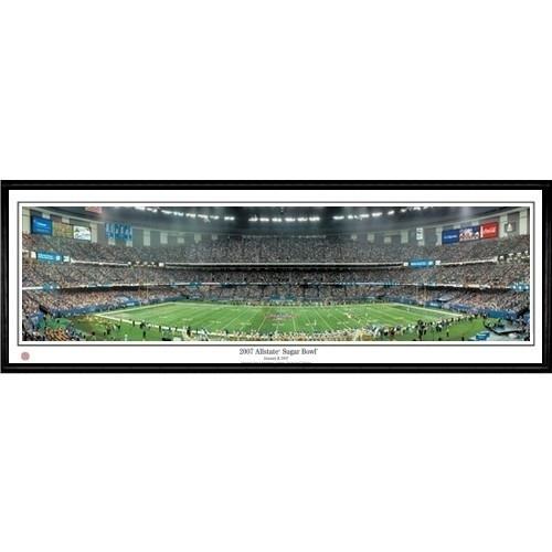 Louisiana State Tigers 2007 Allstate Sugar Bowl" - 13.5"x39" Standard Black Frame"