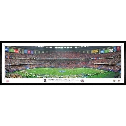 LSU Tigers 2008 Allstate BCS National Championship Game"  - 13.5"x39" Standard Black Frame"