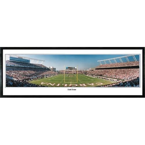 South Carolina Gamecocks End Zone" - 13.5"x39" Standard Black Frame"