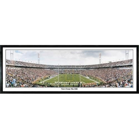 University Of Virginia View From The Hill" - 13.5"x39" Standard Black Frame"