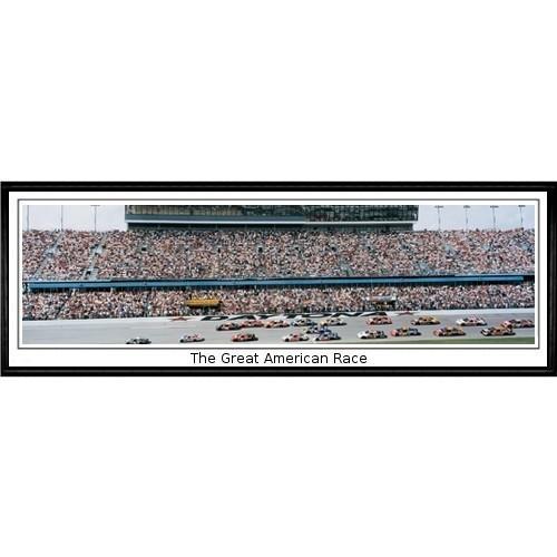 Daytona 500 The Great American Race"  - 13.5"x39" Standard Black Frame"