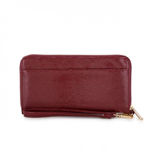 Kate Burgundy Faux Textured Leather Clutch (pack of 1 ea)