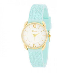 Mina Gold Classic Watch With Mint Rubber Strap (pack of 1 ea)