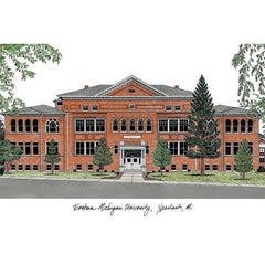Eastern Michigan University Lithograph Print