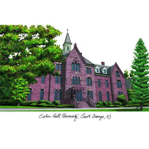 Seton Hall University Lithograph Print