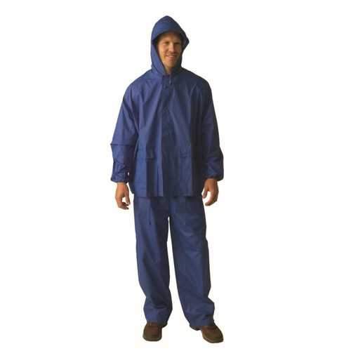 Texsport Laminated Nylon RainSuit Large    Blue 33653