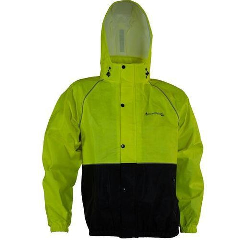 Compass 360 RoadTek Reflective Riding Jacket-Hi-Viz Lime-SM
