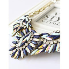 Colorful Rhinestone Chain Necklace