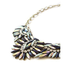 Colorful Rhinestone Chain Necklace