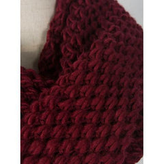 Wine Red Chunky Hand Knitted Snood