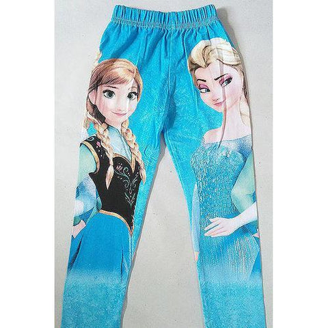 Frozen Elsa Princess On Both Sides Of Legging 5 Pieces/lot Size in 90-100-110-120-130 cm